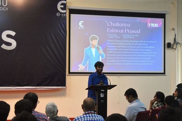 Cybersecurity session at GRIET E-Cell, E-Talks, photo 1